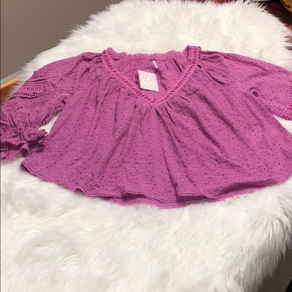 Free People Darcy Eyelet Top - Picture 6 of 14